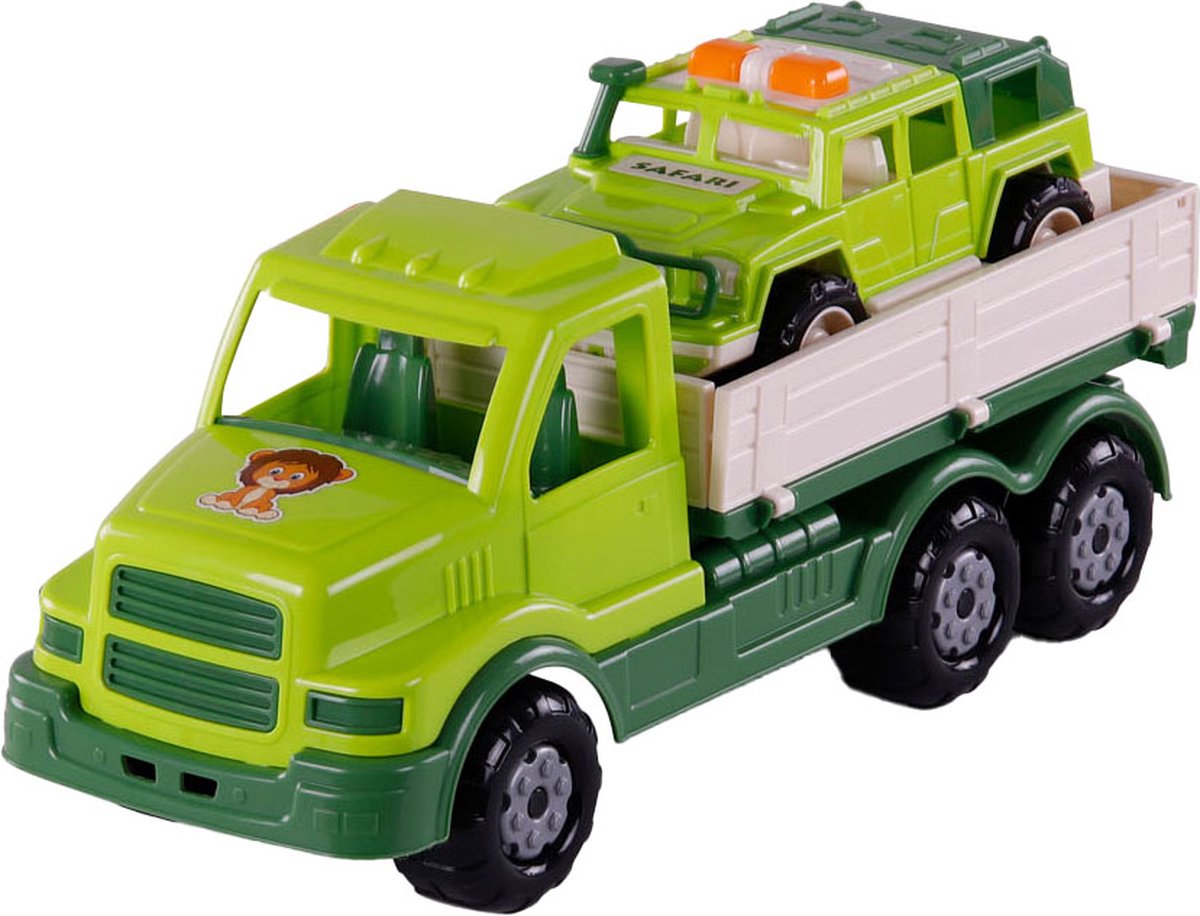 Cavallino Toys Cavallino XL Torpedo Truck with Survival Jeep Groen, 44,5 cm