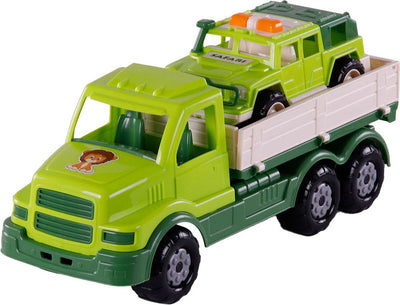 Cavallino Toys Cavallino XL Torpedo Truck with Survival Jeep Groen, 44,5 cm