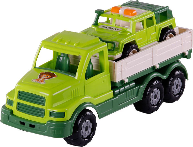 Cavallino Toys Cavallino XL Torpedo Truck with Survival Jeep Groen, 44,5 cm