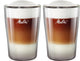 Melitta lot de 2 verres borosilicate pour latte machiatto 300 ml transparent
