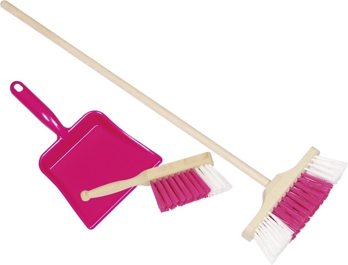 GOKI Broom, Stoffer Tin Pink