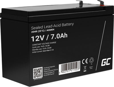 Batterie verte 12v 7ah (6,3 mm) 7000mah vrla agm