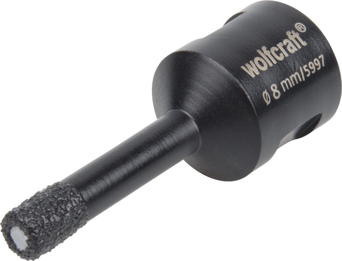 Wolfcraft - foret diamanté 8 mm pour meuleuse d'angle - foret diamanté pour carrelage - 5997000
