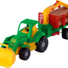 Cavallino Toys Cavallino Classic Tracteur avec remorque et bois, 61 cm