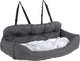 Siège auto Flamingo pour chien – siège auto orlando gris – 100x57x20cm – sûr et confortable – pour banquette arrière