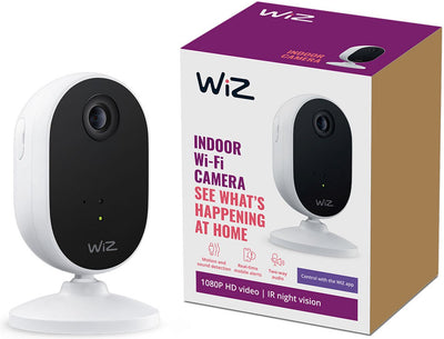 Caméra intérieure intelligente Wiz - surveillance de la maison - caméra filaire - connectez-vous à votre éclairage intelligent - détection de mouvement et de son
