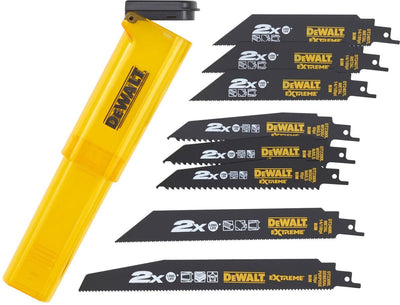 Dewalt dt2443l jeu de 8 lames de scie alternative dans un coffret de rangement robuste