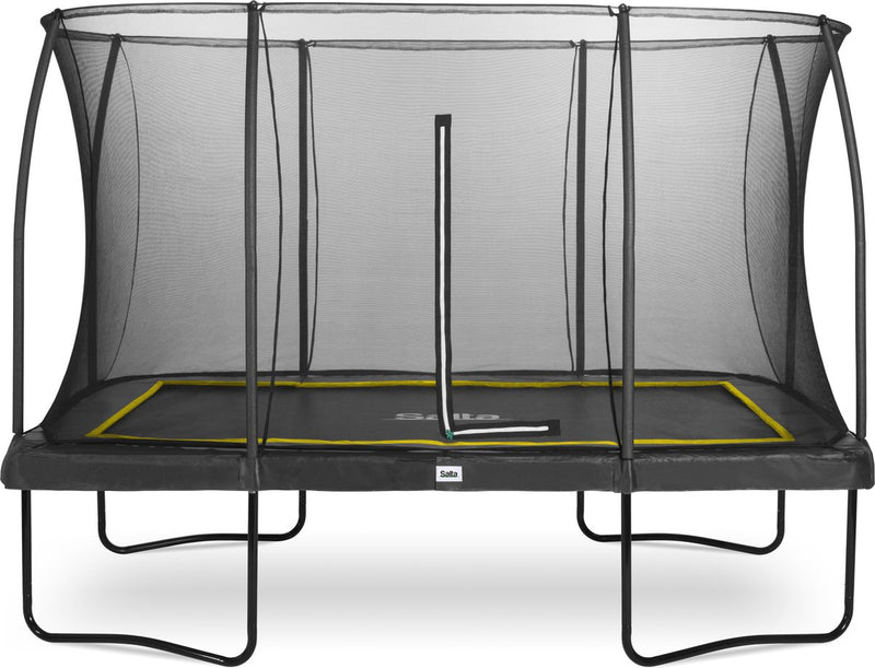 Salta édition confort - 366 x 244 cm - trampoline rectangulaire avec filet de sécurité - noir - trampoline pour enfants