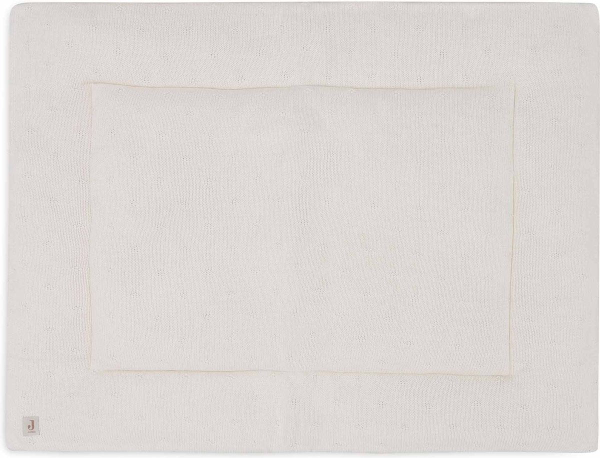 Jollein - tapis de parc 75x95cm - tapis de jeu pour bébé - tricot douillet ivoire
