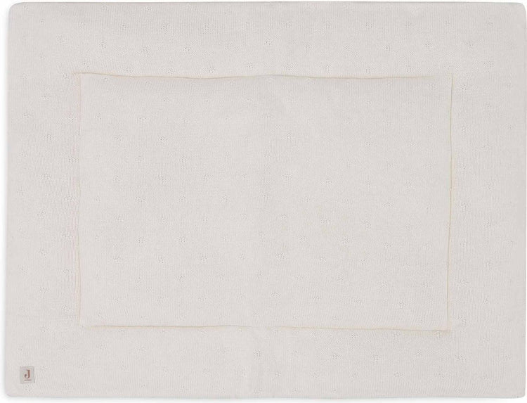 Jollein - tapis de parc 75x95cm - tapis de jeu pour bébé - tricot douillet ivoire