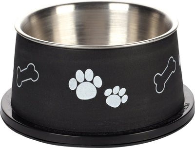 Flamingo Kena - bol à manger et à boire pour chiens - bol à manger kena à longues oreilles noir 13cm 640ml - 1pc - 129710 - 1pc