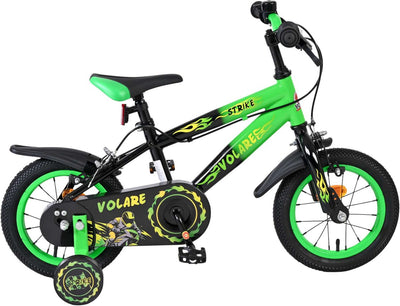 Vélo pour enfants Volare Strike - garçons - 12 pouces - noir vert - deux freins à main