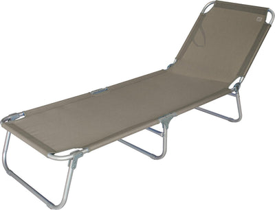 Eurotrail chaise de camping daytona beach 190 cm polyester gris