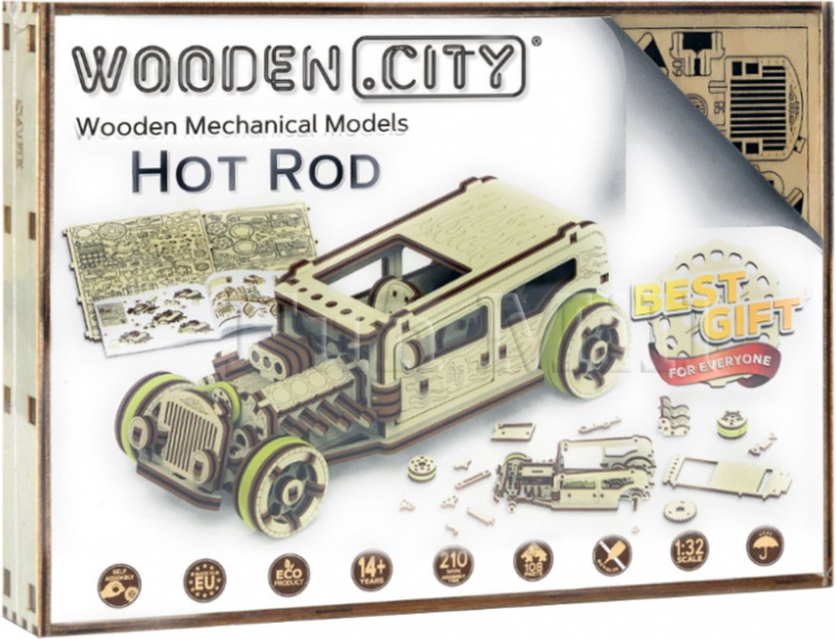 Hot rod de ville en bois