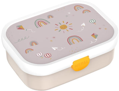 Mepal lunch box campus - 750 ml - boîte à lunch avec compartiments pour enfants - convient pour 4 sandwichs - arc-en-ciel soleil