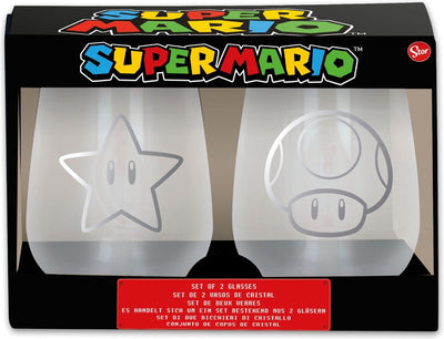 Storline Nintendo - Lot de 2 verres en cristal Super Mario