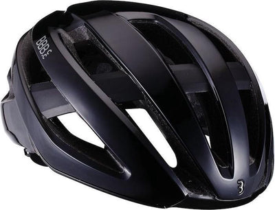 Bbb cycling casque de vélo de route - casque de vélo aérodynamique maestro - ventilation optimale - léger - rembourrage lavable - casque de vélo adultes - noir brillant - l - bhe-09