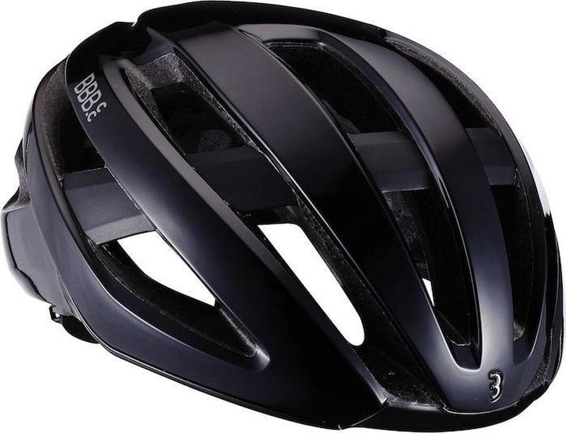 Bbb cycling casque de vélo de route - casque de vélo aérodynamique maestro - ventilation optimale - léger - rembourrage lavable - casque de vélo adultes - noir brillant - l - bhe-09
