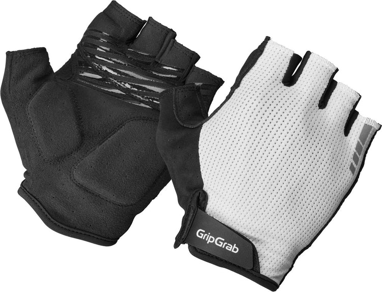 Gripgrab - gants de cyclisme d'été rembourrés à doigts courts explr avec rembourrage - unisexe - blanc