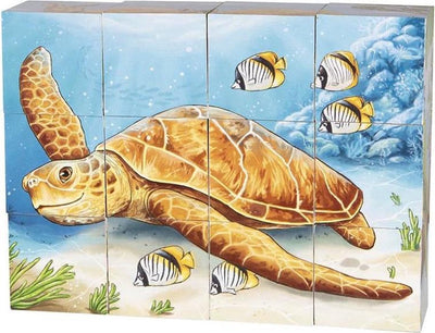 Puzzle bloc Goki - Animaux australiens - 6 faces de puzzle - bois