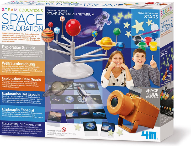 4 m d'enseignements Steam : exploration spatiale, fonctionne avec 3 piles AAA de 1,5 V (non incluses), instructions détaillées incluses, dans la boîte, 5+