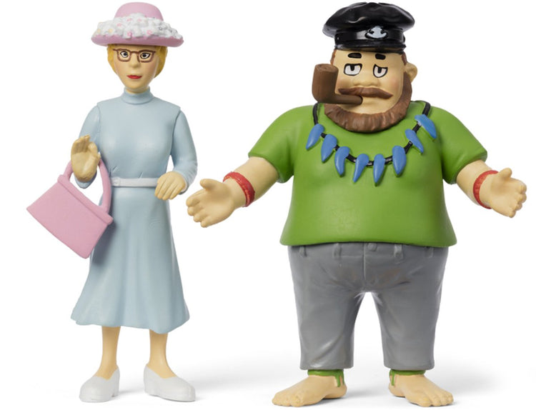 Livres pour enfants Pippi, figurines de jeu de Brindacier, ensemble de poupées Ephraim et Miss Prysselius.
