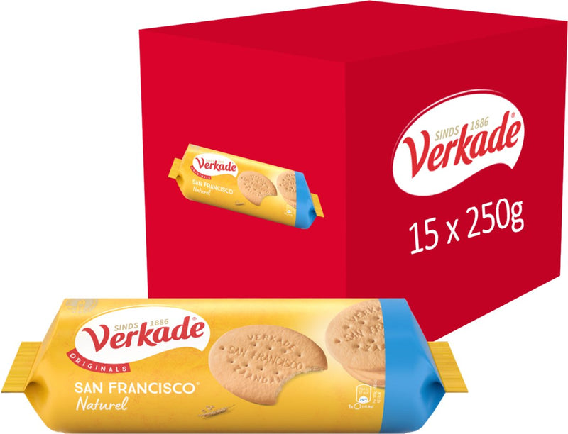 Verkade - biscuit - biscuits naturels de San Francisco - 15 x 250 grammes
