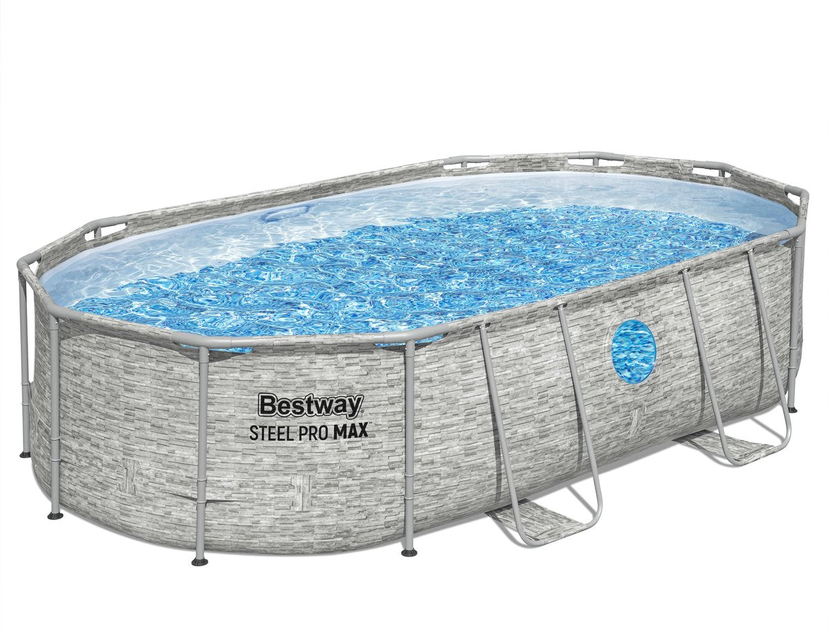 Bestway - power - acier - ensemble piscine - 488x305x107 - cm