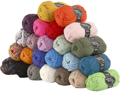 Fil de laine melbourne Creativ company, l: 92 m, 24x50 gr 1 boîte