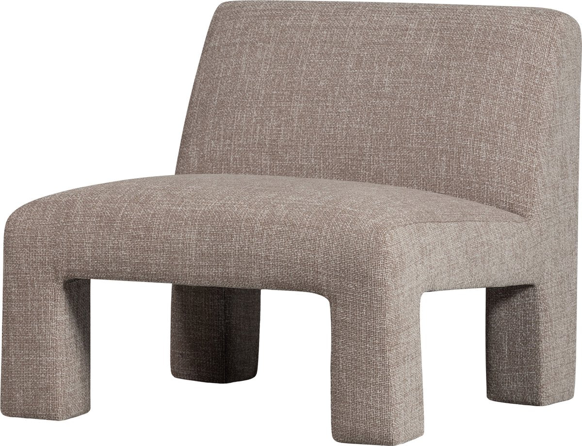 Fauteuil Woood lavid - polyester - naturel - 73x74x84