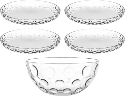 Leonardo cuisine ensemble de bols et assiettes optic - 5 pièces
