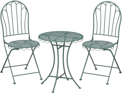 Mica decorations ensemble bistro marseille - lot de 3 - fer - vert