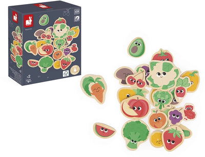 Janod - set magnétique - fruits et légumes
