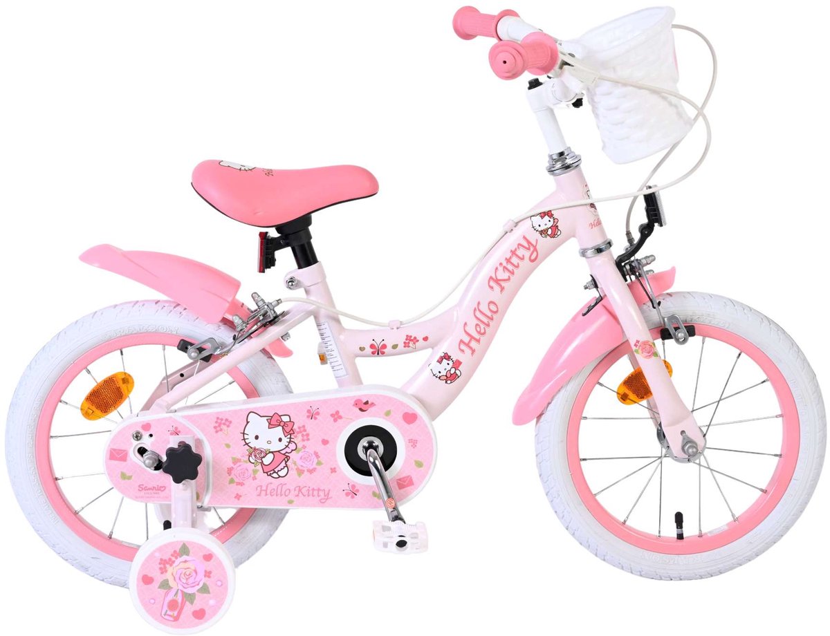 Vélo pour enfants Hello Kitty - filles - 14 pouces - rose - deux freins à main