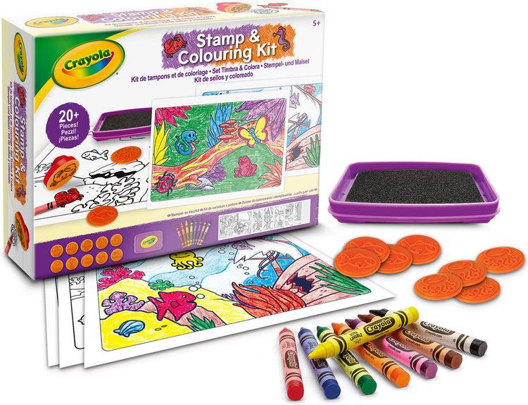 Crayola - kit de loisirs - kit d'estampage et de coloriage - kit de bricolage pour enfants