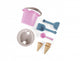 Set de plage Dantoy seau avec cornets de glace - 8 pièces rose