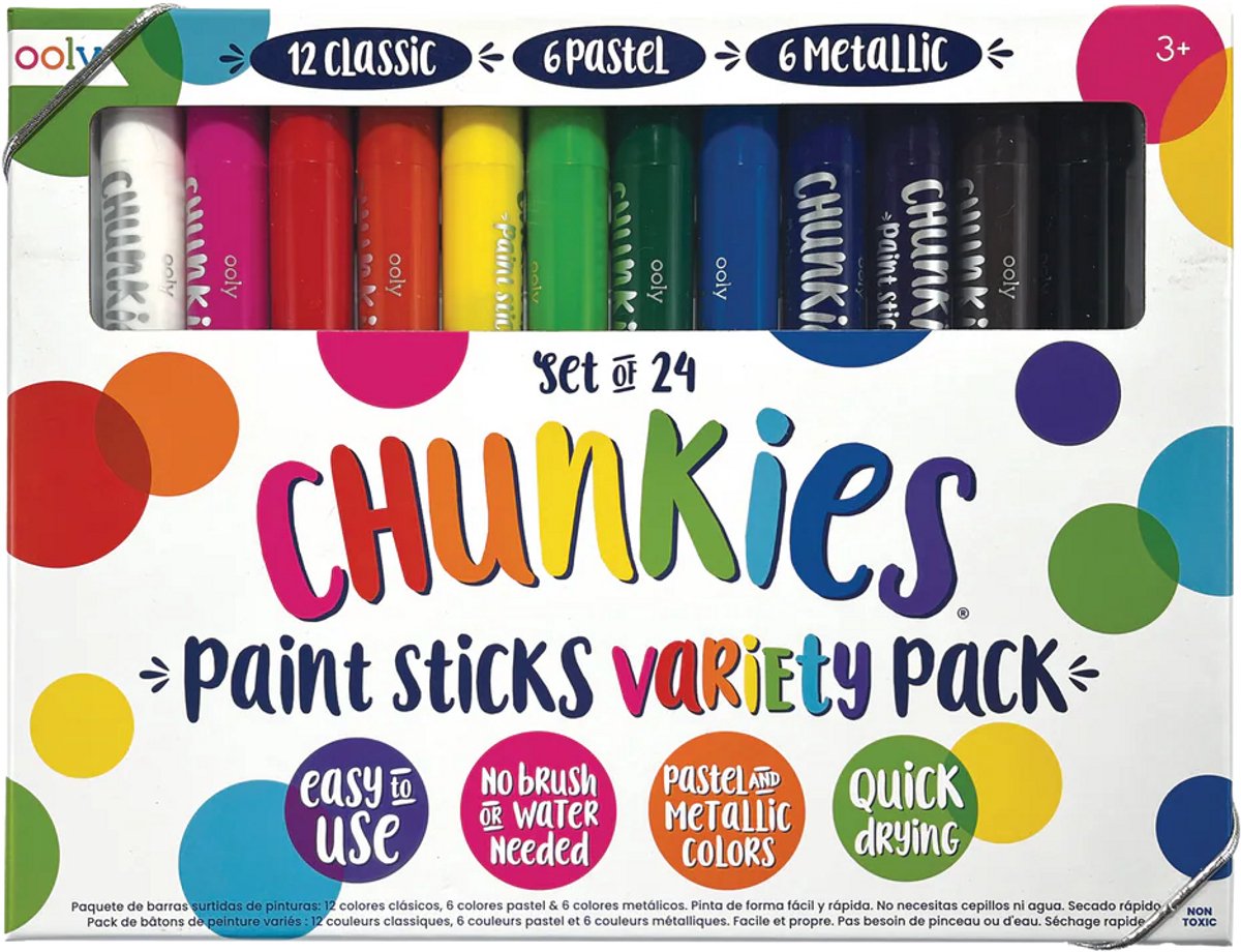Ooly - chunkies - marqueurs de peinture - méga pack - ensemble de 24 couleurs