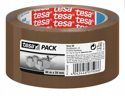 Ruban d'étanchéité standard Tesa 66 m x 50 mm marron - sans solvant