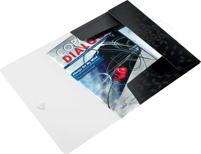 Chemise élasto plastique Leitz wow pour documents A4 - Chemise à 3 rabats pour 150 feuilles - noir