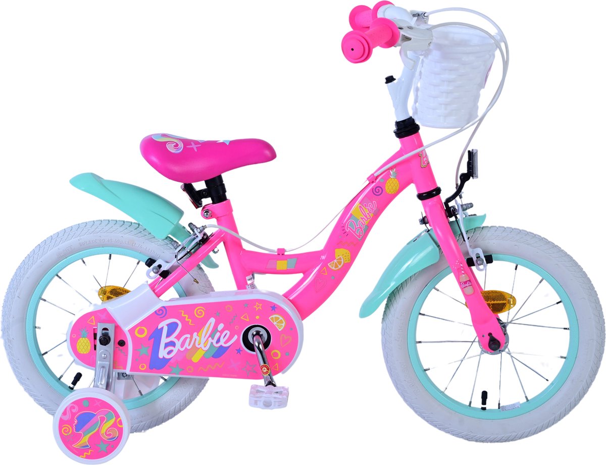Barbie Children's Bike Girls 14 pouces rose deux freins à main