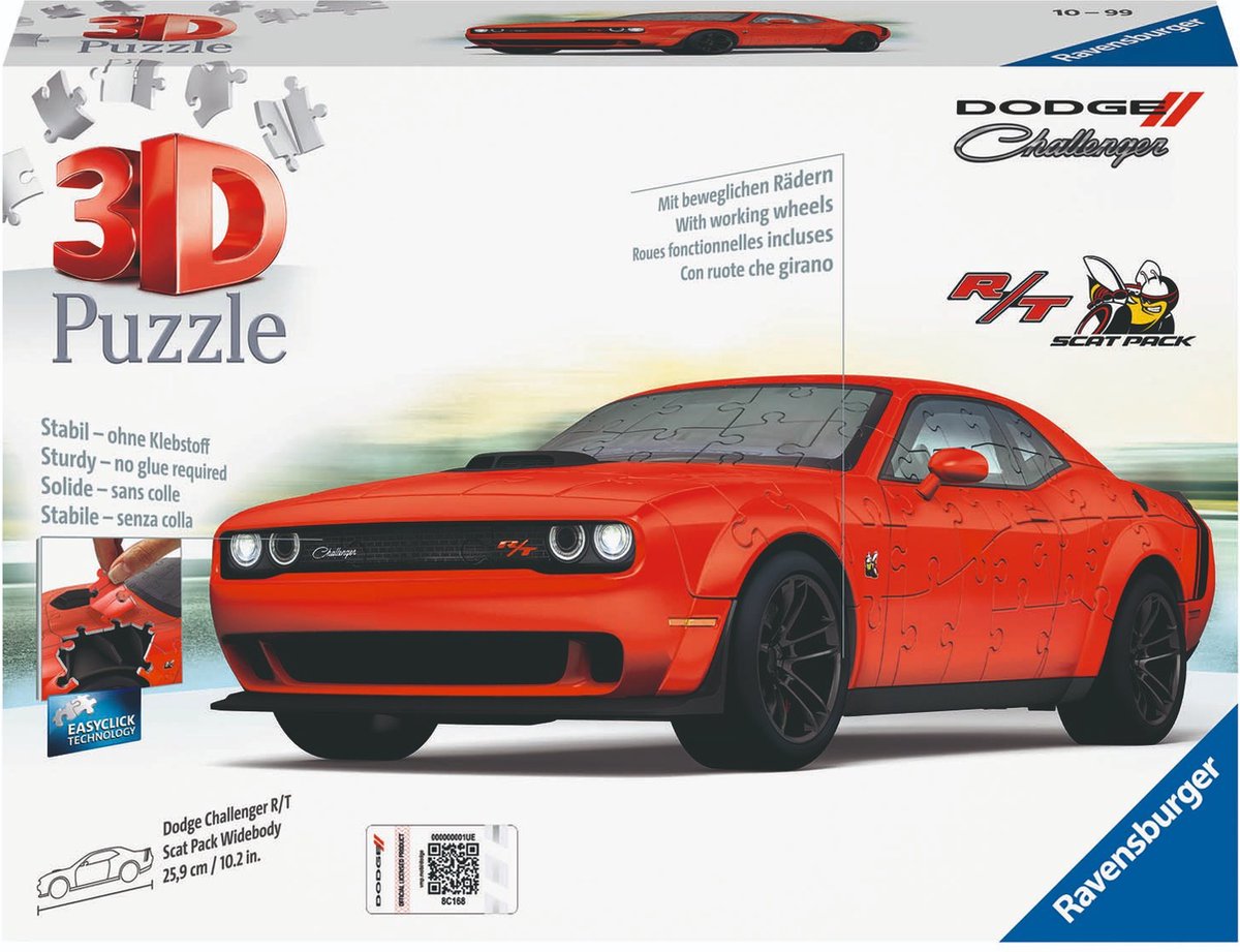 Ravensburger 3d Puzzle Dodge Chall.r T Scat Pack, 108st.