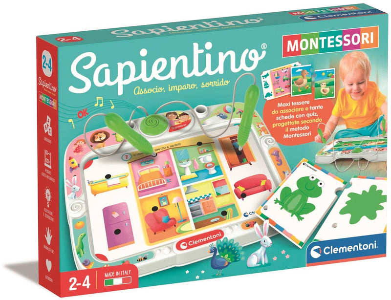 Clementoni sapientino montessori - associé. imparo. sorrido, 2 ans, son, piles nécessaires, lr44, multicolore
