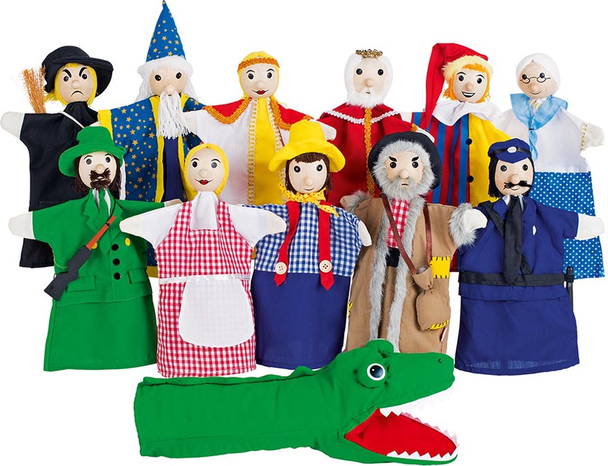 Marionnettes à main Goki - lot de 12 - h27cm - 4 ans