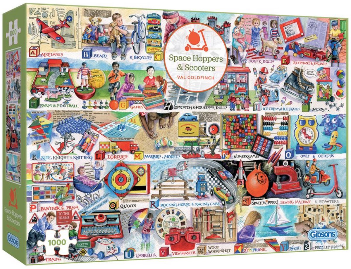 Gibsons - scooters space hoppers (par val goldfinch) - 1000 pièces 68×49cm (l×h) - puzzles pour adultes