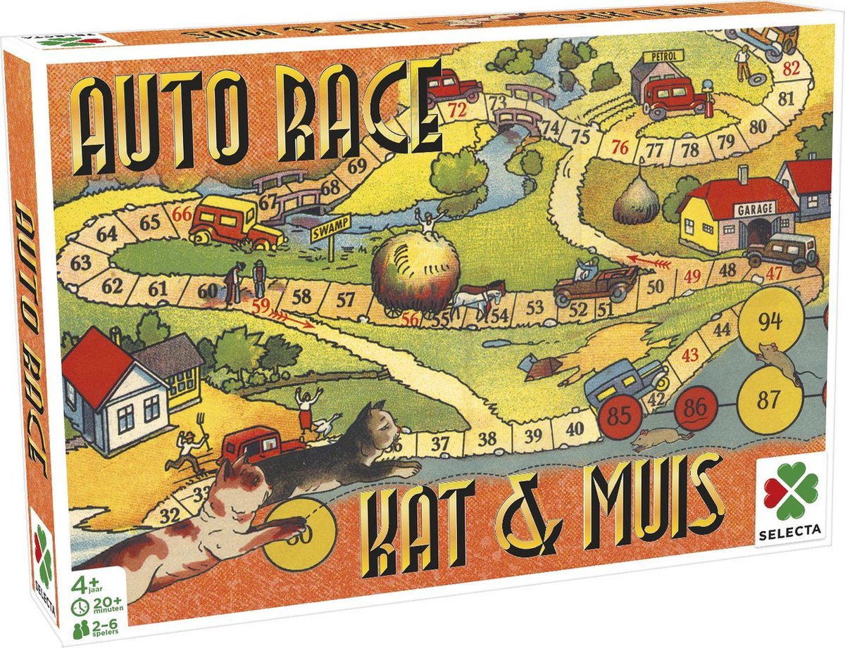 SELECTA Board Game Games à partir de là - Auto Race Kat Mouse