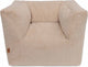 Jollein - fauteuil enfant - velours côtelé - naturel - pouf enfant - 1 à 4 ans