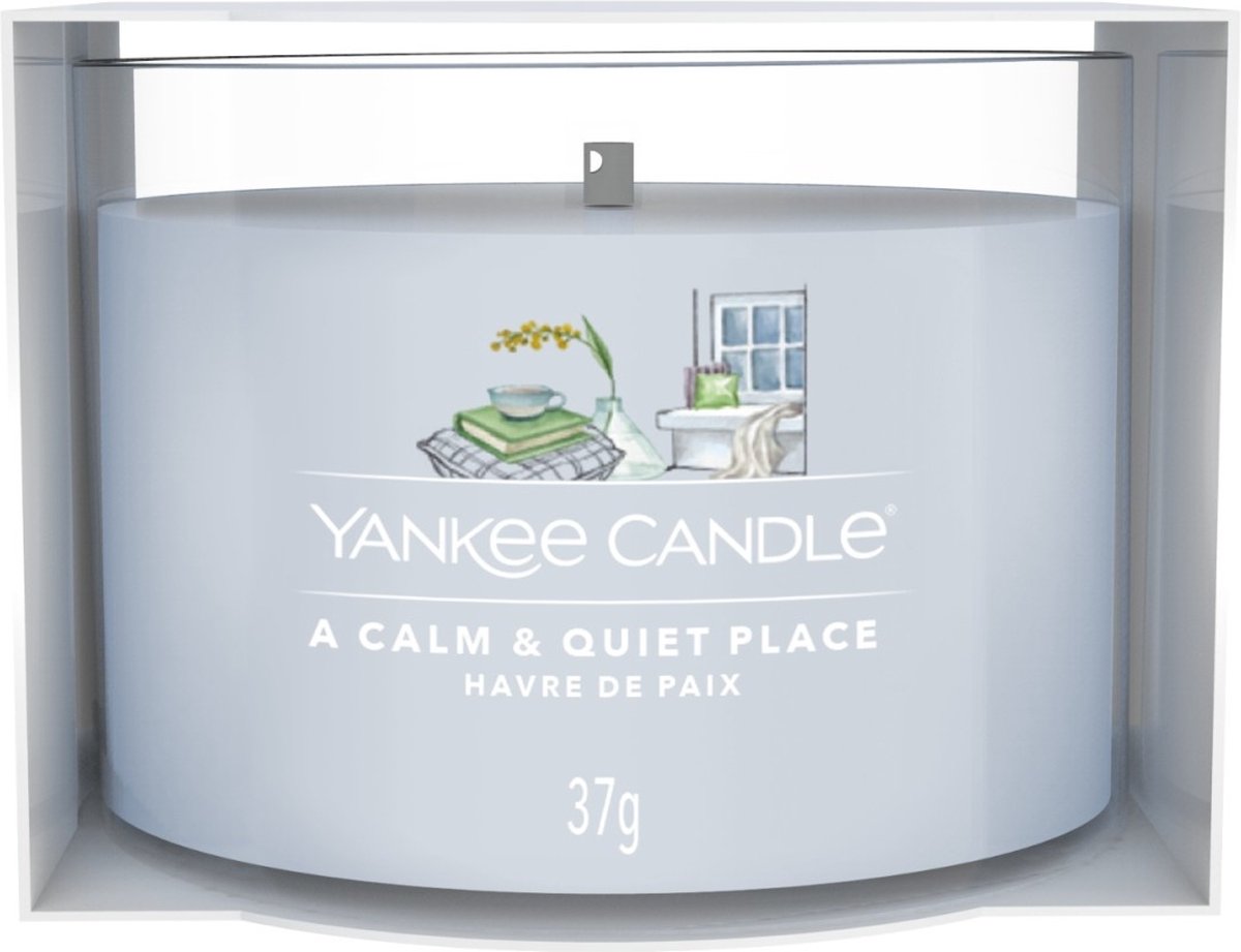 Votive remplie de bougies Yankee - un endroit calme et tranquille - 10 heures de combustion - 1 pièce