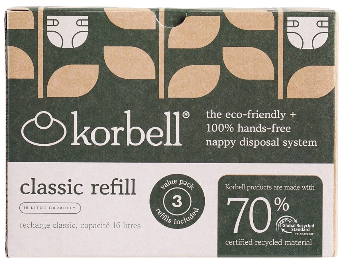 Recharge de seau à couches Korbell 16l | paquet de 3