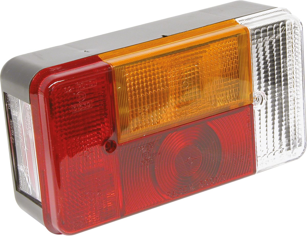 Carpoint feu arrière droit 5 fonctions 12v 19 cm rouge blanc jaune
