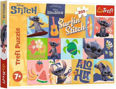 Puzzle Trefl Disney Stitch le film - 200 pièces - aventures hawaïennes.